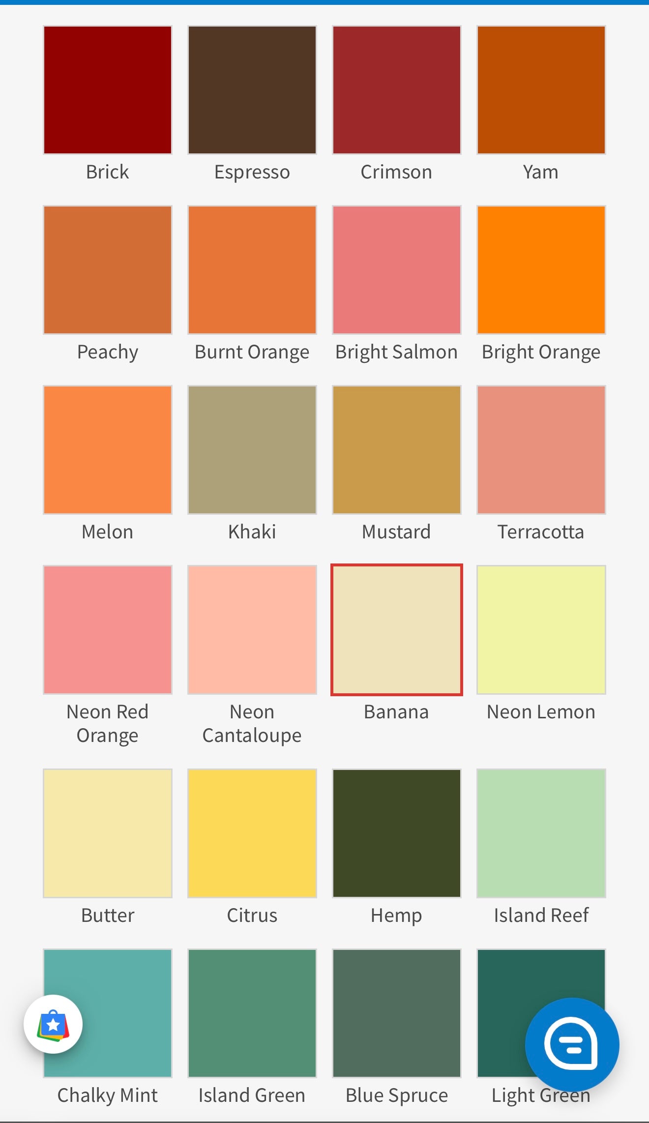 Comfort colors