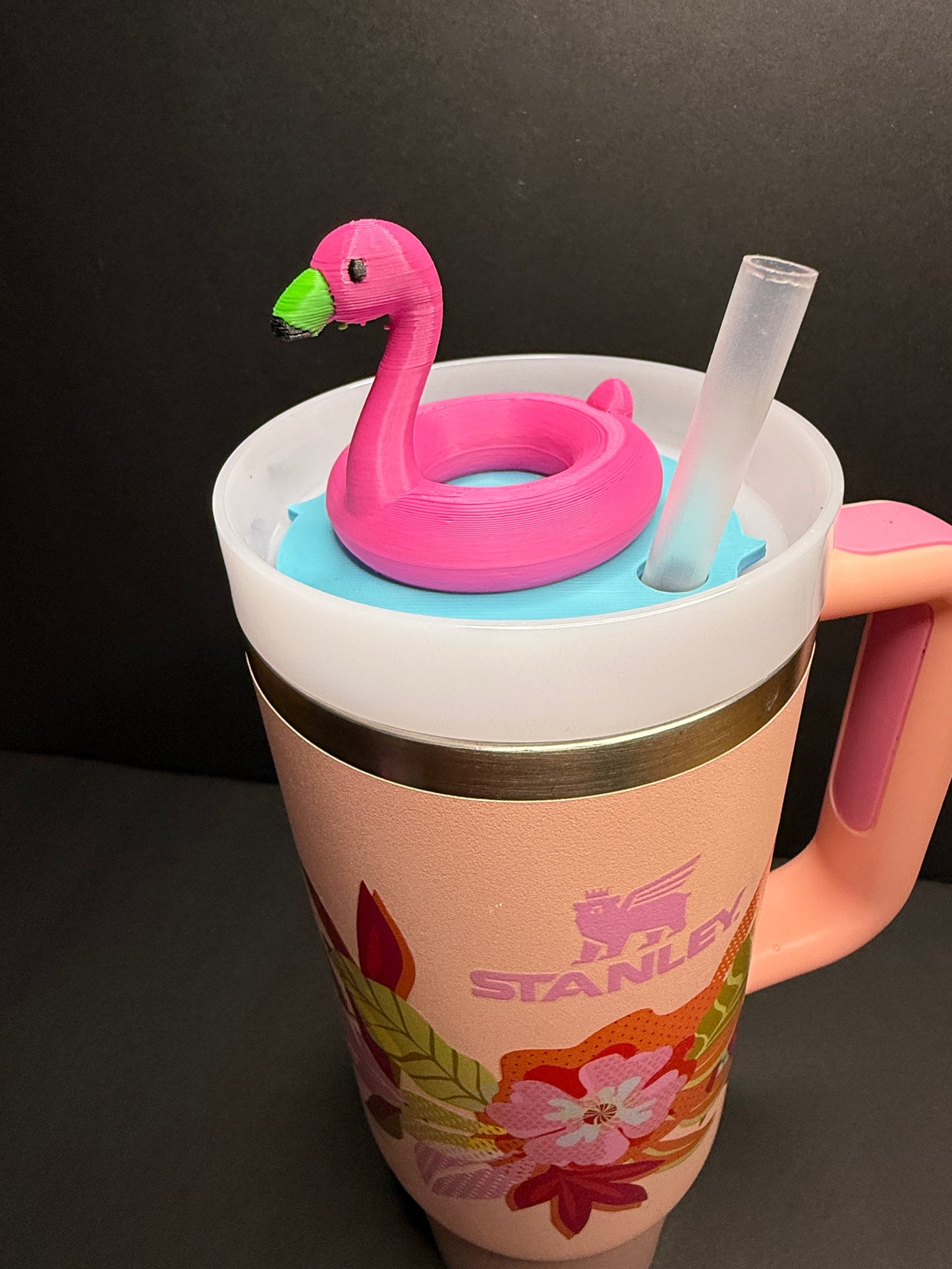 Flamingo 30oz Stanley drink topper