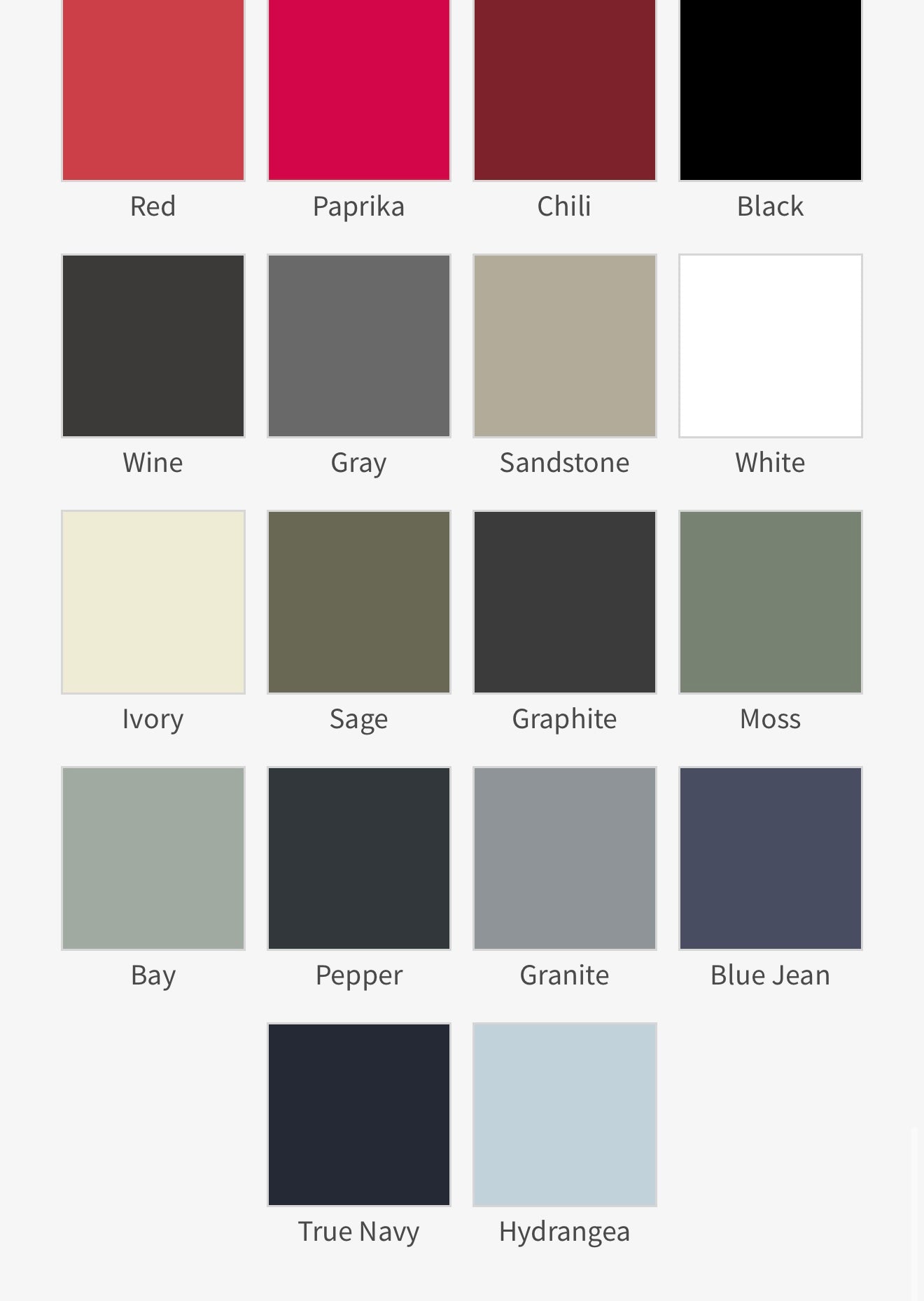 Comfort colors